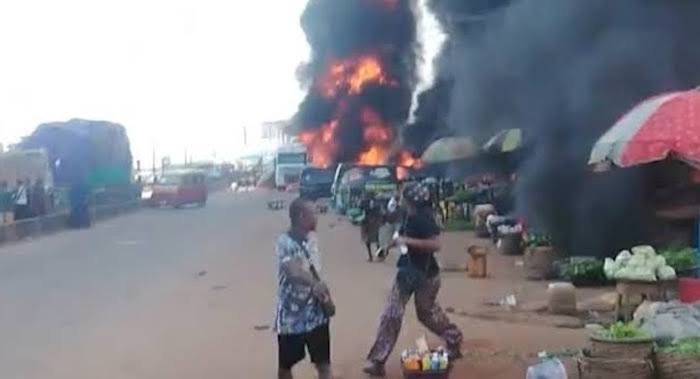 Tanker Explosion Kills 8 in Oluku Market Edo State, Many Injured
